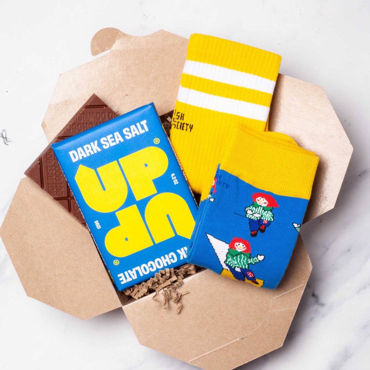 Faerly Gift Box Put Your Feet Up - Socks & Chocolate Gift Box