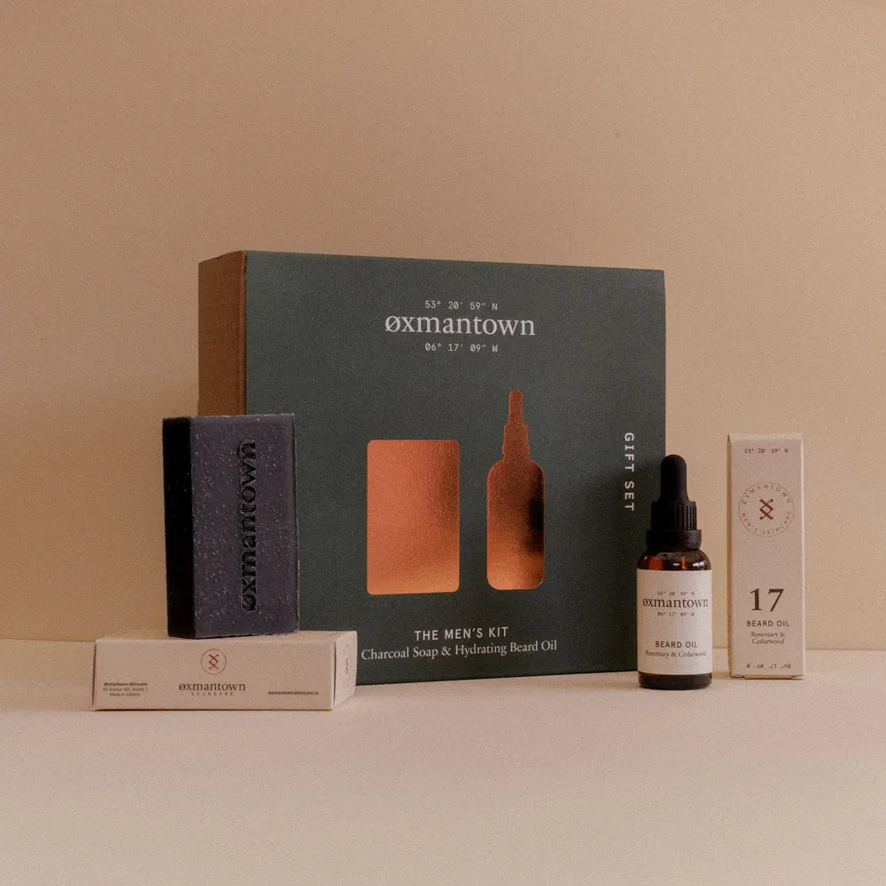 Oxmantown Gift Set The Men's Kit - Charcoal & Lemongrass Soap and Beard Oil Gift Set - Oxmantown Skincare