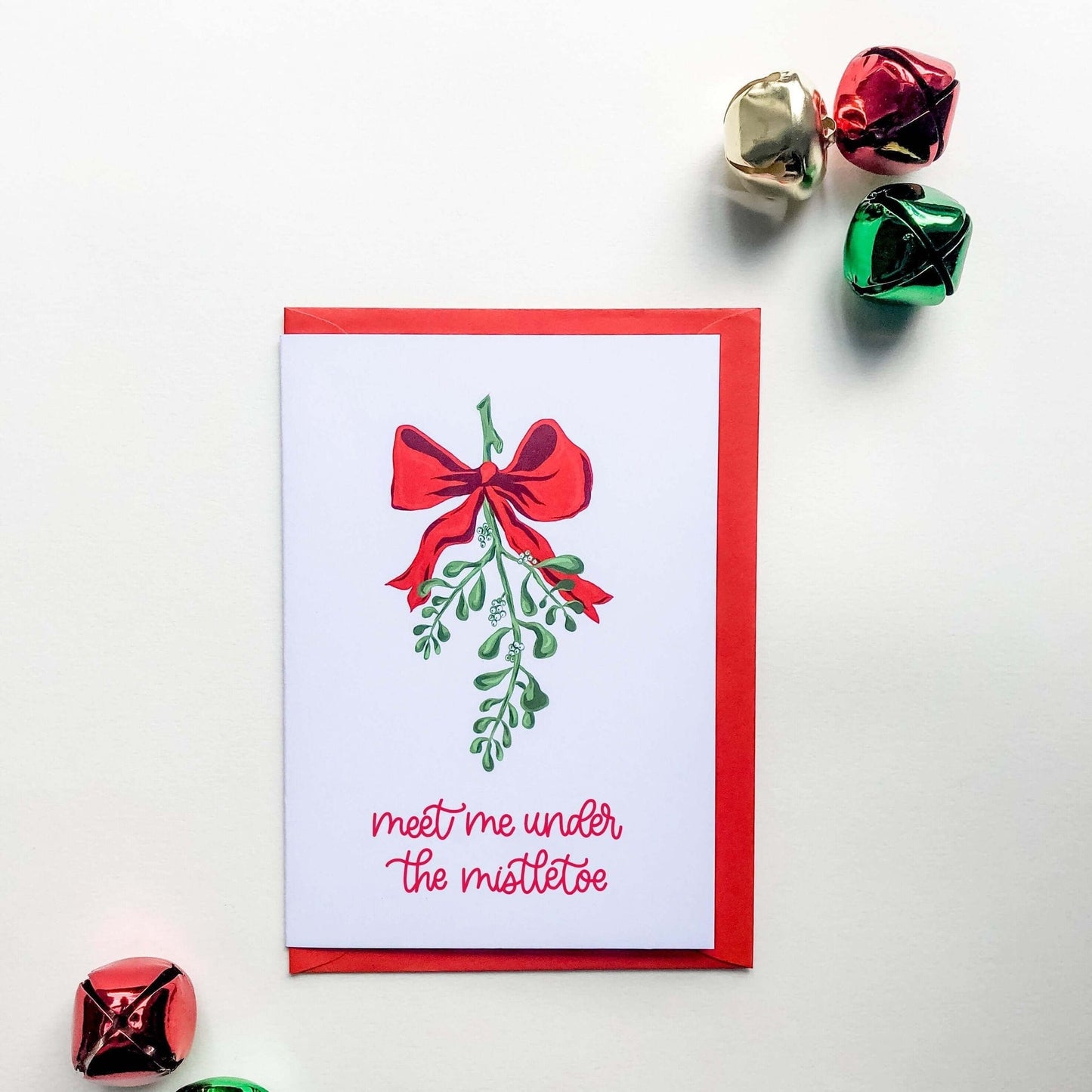 Hue Complete Me Greeting & Note Cards Meet Me Under The Mistletoe Christmas Card - Hue Complete Me