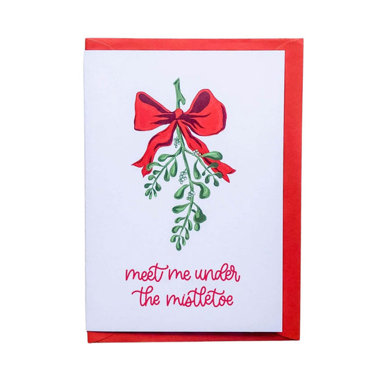Hue Complete Me Greeting & Note Cards Meet Me Under The Mistletoe Christmas Card - Hue Complete Me