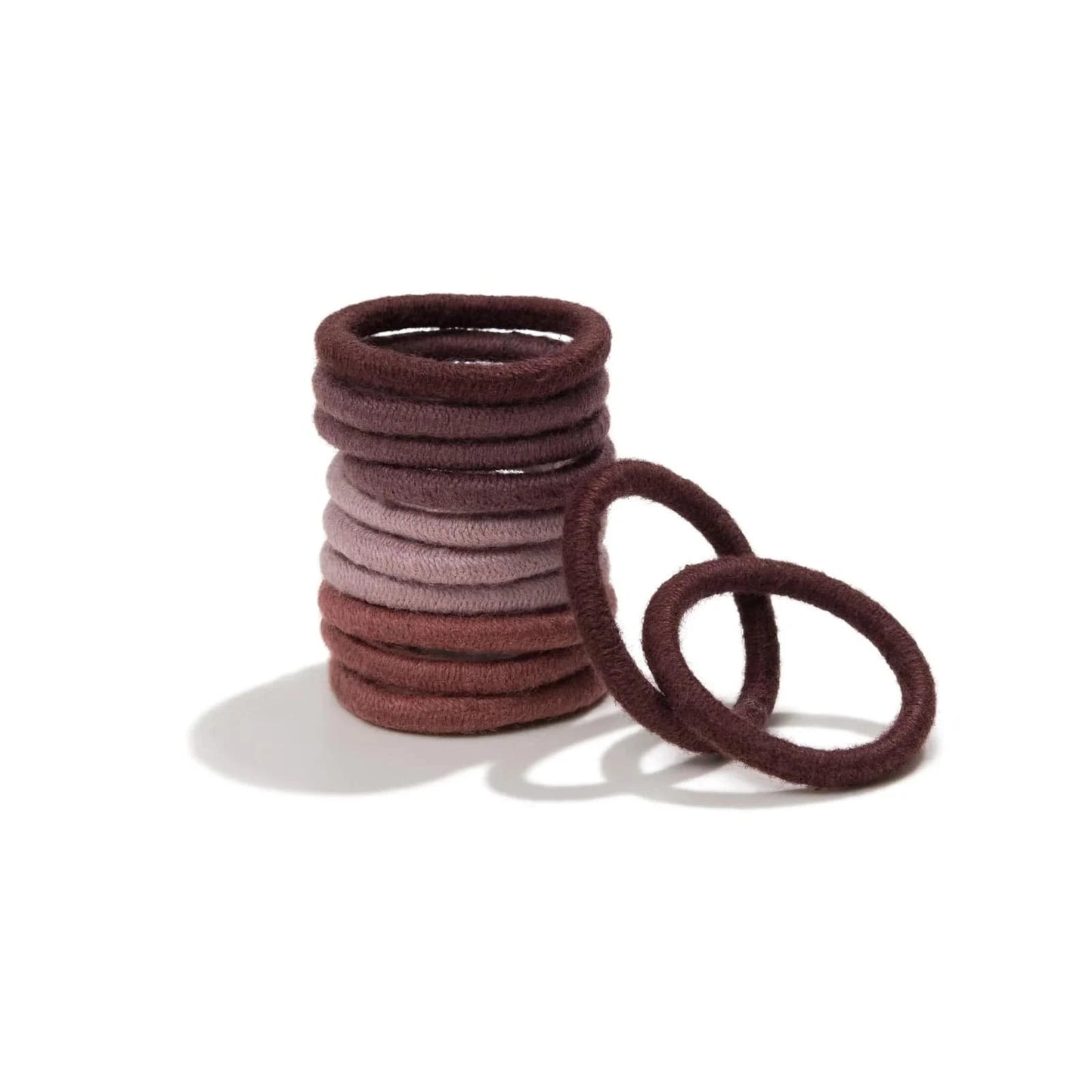 Kooshoo Hair Accessories Plastic-Free Mini Hair Ties 12 pack - Earth Tints- KOOSHOO