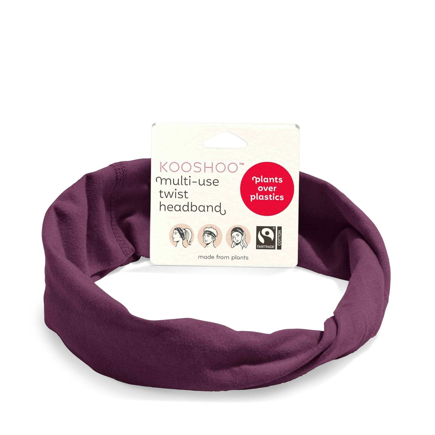 Kooshoo Hair Accessories Wild Beet Organic Cotton Twist Headbands - KOOSHOO