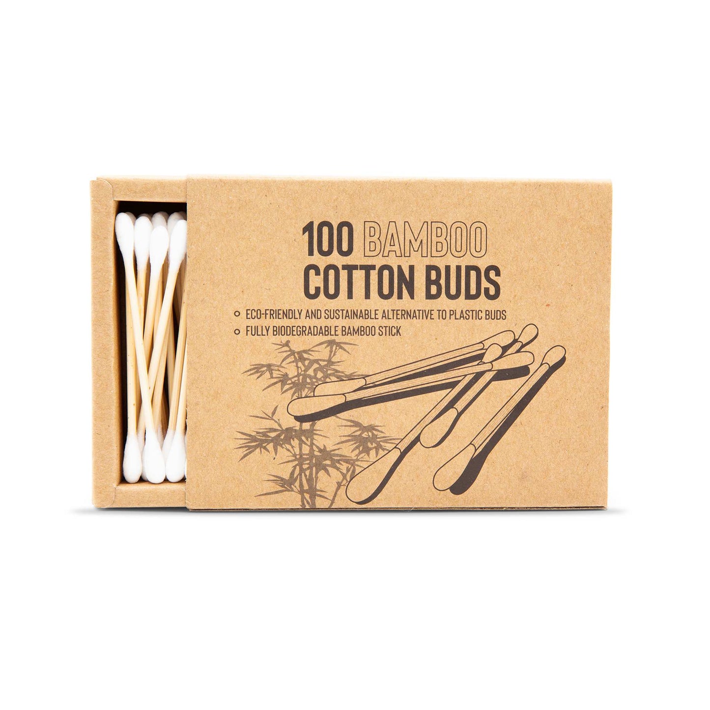 Myga Hair Brush Bamboo Cotton Buds - Myga