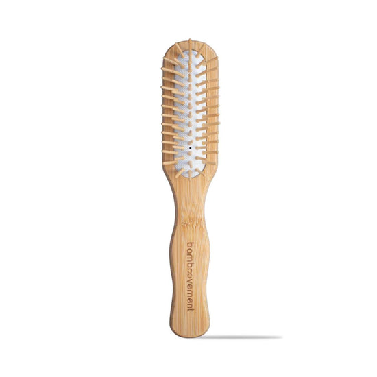Bamboovement Hair Brush Bamboo Detangling Hairbrush - Plastic Free & Vegan - Bamboovement