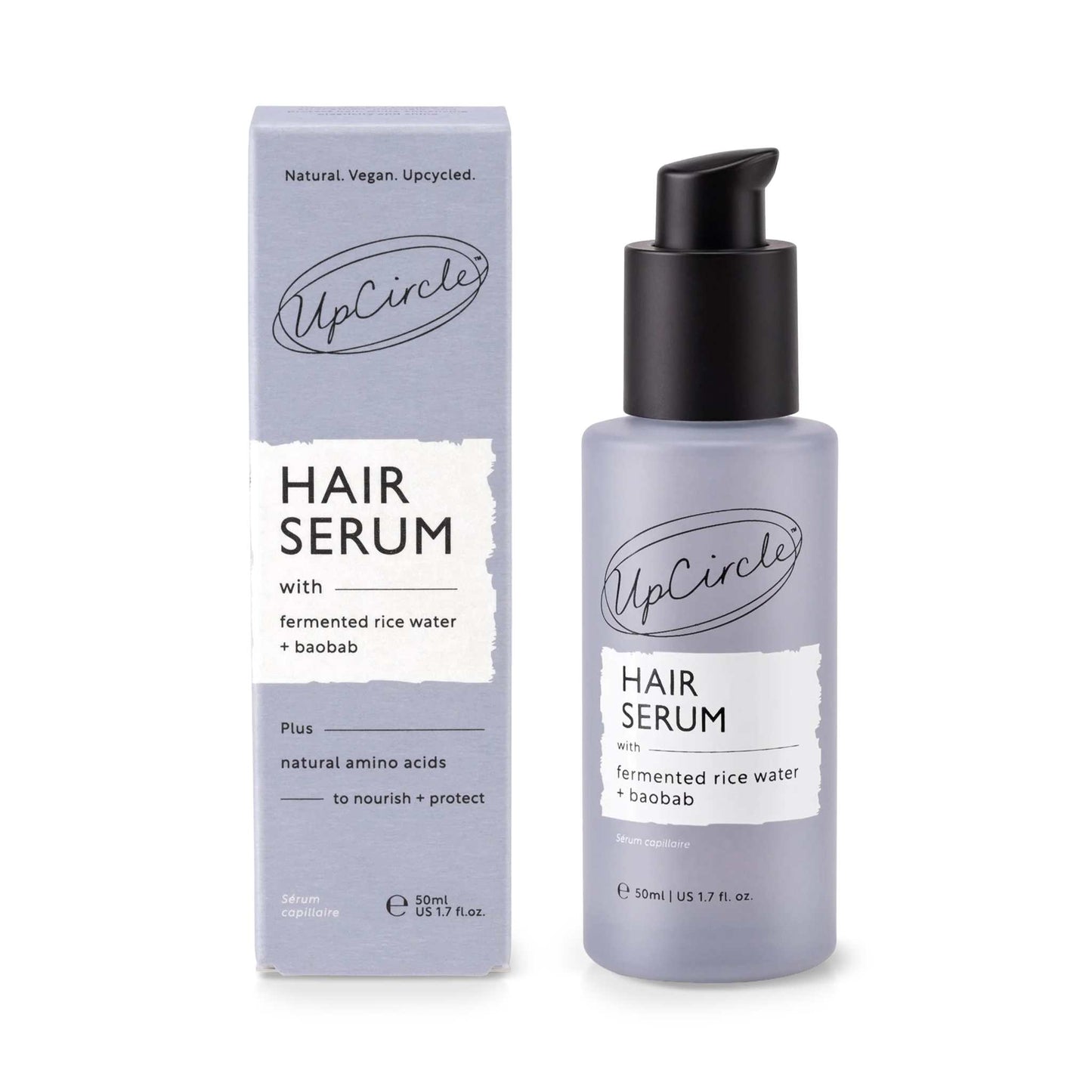 Upcircle Beauty Hair Care Natural Hair Serum - With Fermented Rice Water & Upcycled Baobab - 50 ml - UpCircle