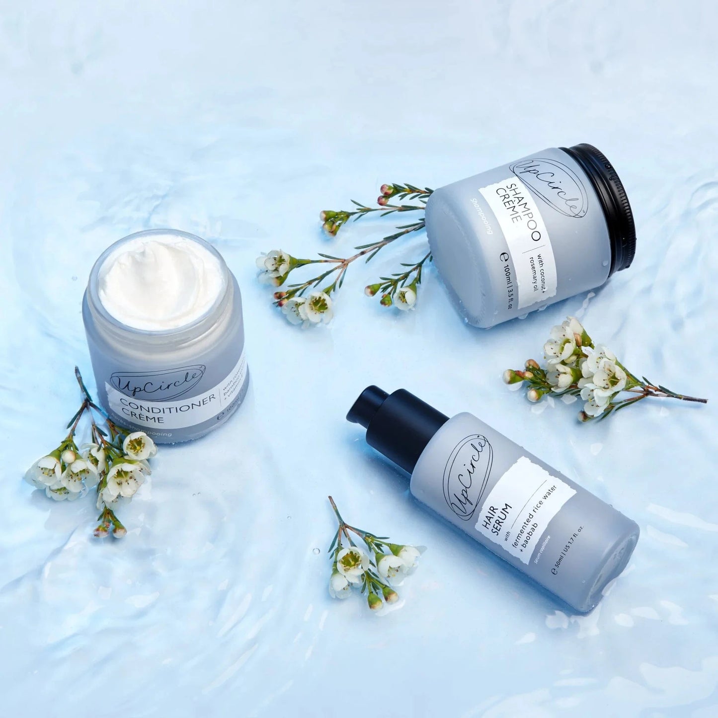 Upcircle Beauty Hair Care Natural Hair Serum - With Fermented Rice Water & Upcycled Baobab - 50 ml - UpCircle