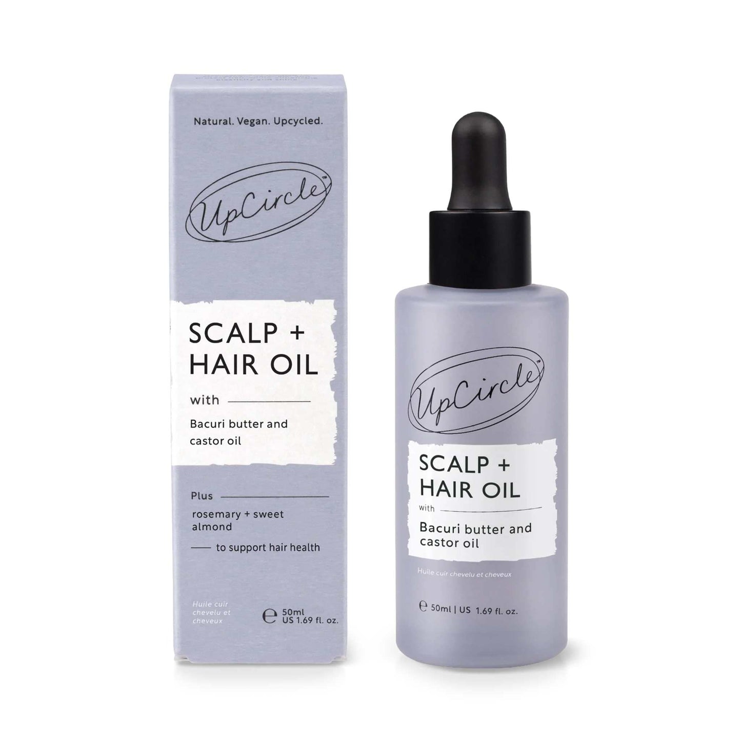 Upcircle Beauty Hair Care Scalp + Hair Oil Treatment - With Bacuri Butter, Coffee Oil & Rosemary - 50 ml - UpCircle