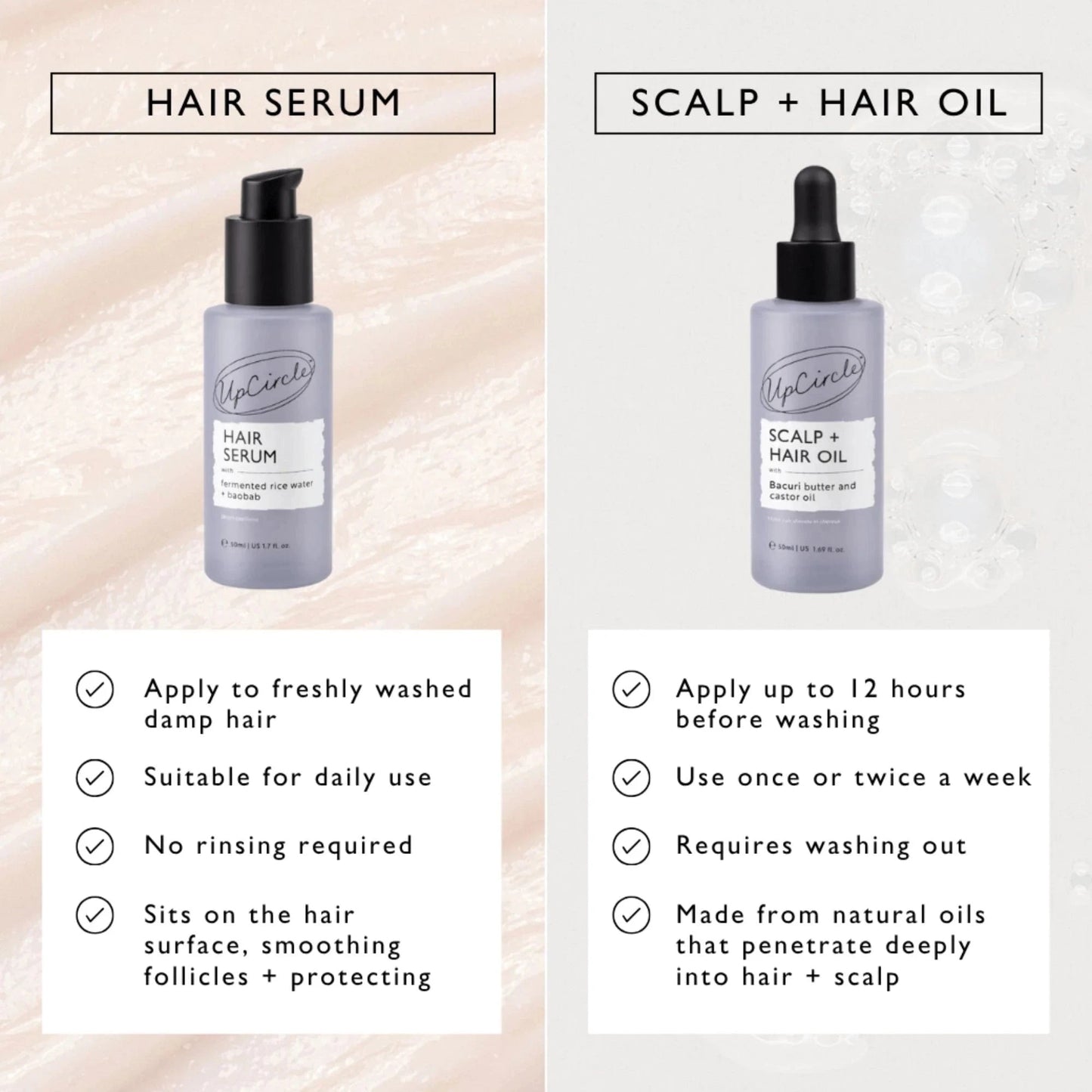 Upcircle Beauty Hair Care Scalp + Hair Oil Treatment - With Bacuri Butter, Coffee Oil & Rosemary - 50 ml - UpCircle