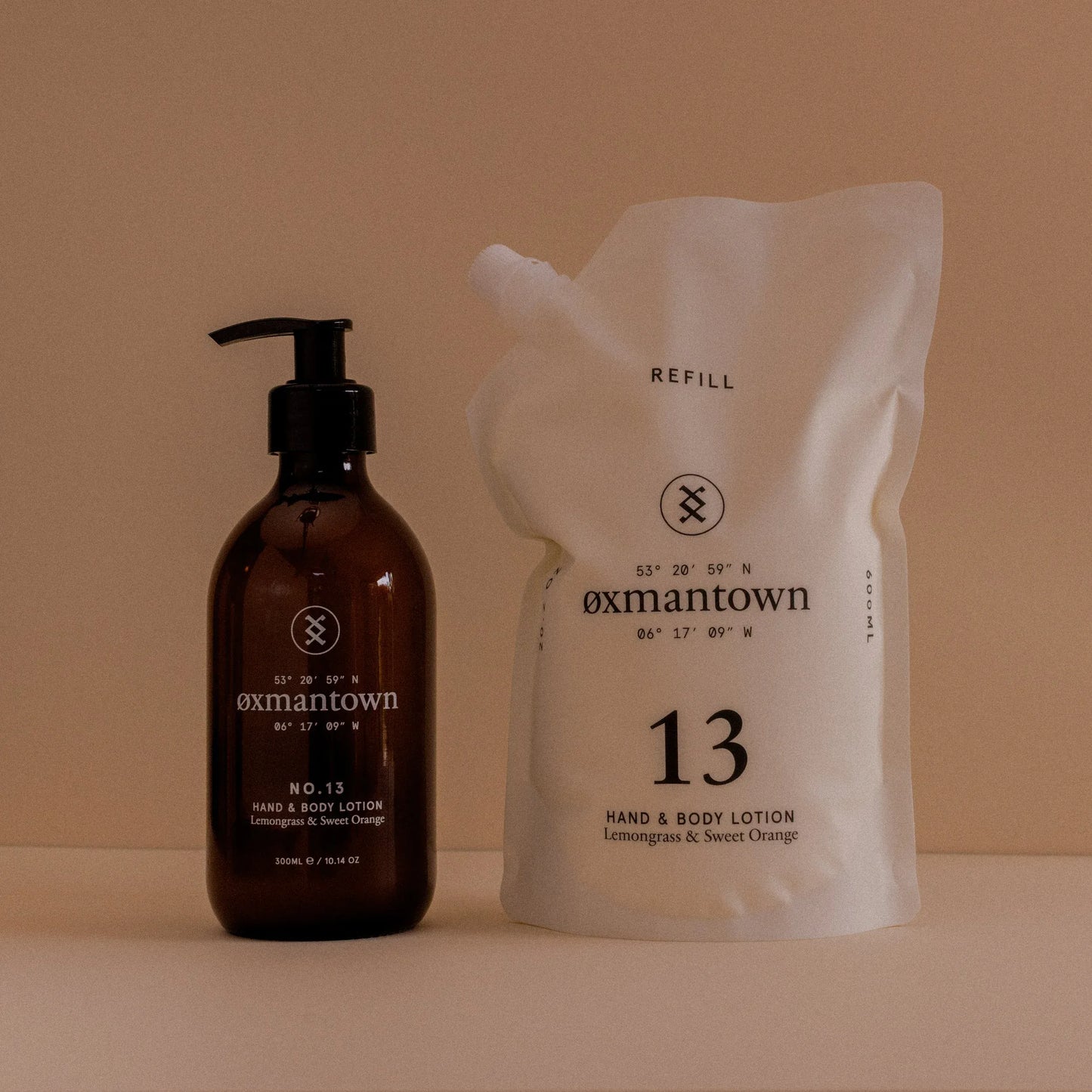 Oxmantown Hand & Body Lotion No.13 Hand & Body Lotion Refill - Lemongrass & Sweet Orange - 600ml - Oxmantown Skincare