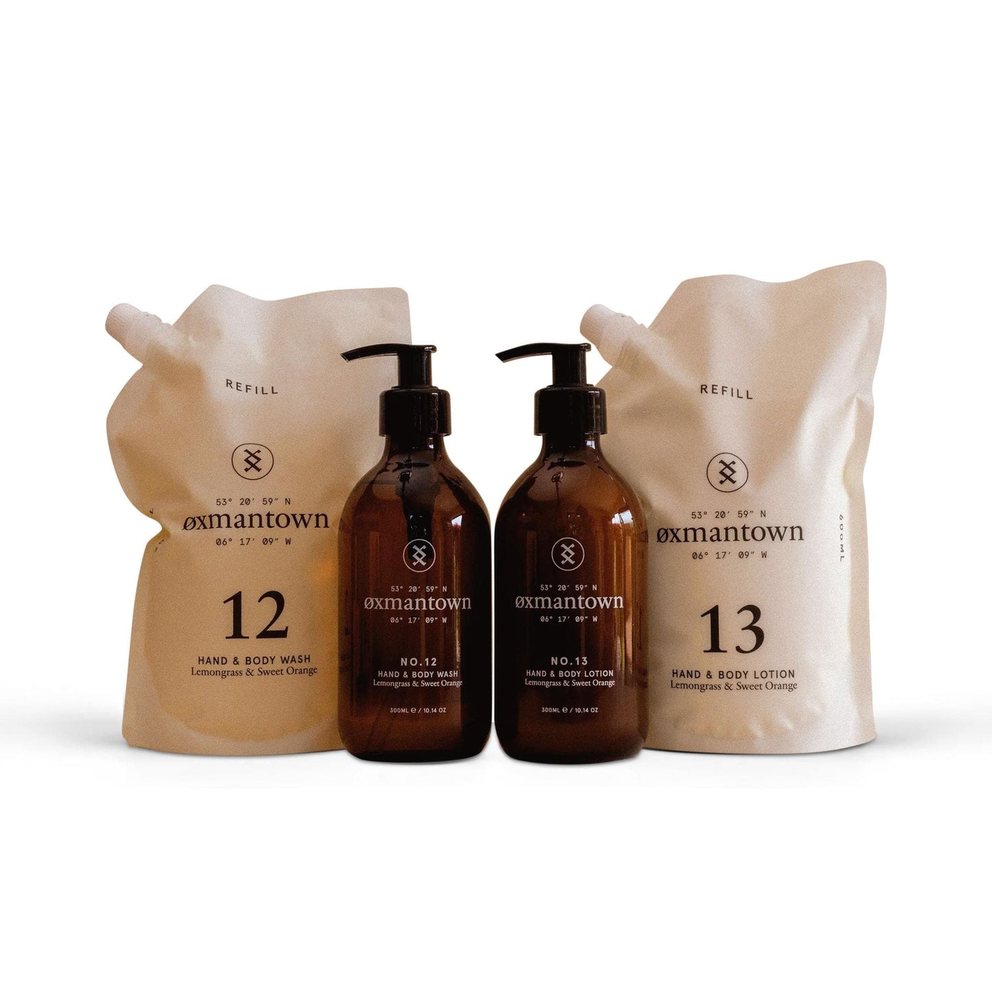 Oxmantown Hand & Body Lotion No.13 Hand & Body Lotion Refill - Lemongrass & Sweet Orange - 600ml - Oxmantown Skincare