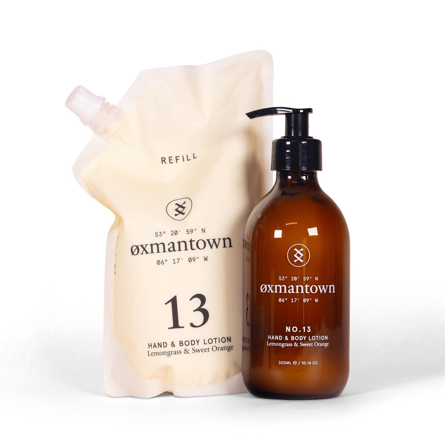 Oxmantown Hand & Body Lotion No.13 Hand & Body Lotion Refill - Lemongrass & Sweet Orange - 600ml - Oxmantown Skincare