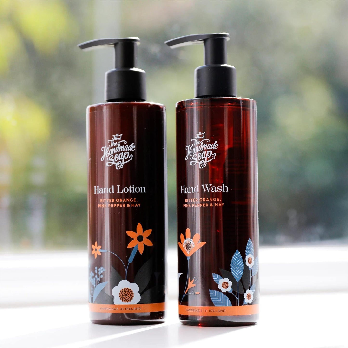 The Handmade Soap Company Hand Cream Hand Wash & Lotion Set - Bitter Orange, Pink Pepper & Hay, 2 x 250ml - The Handmade Soap Company