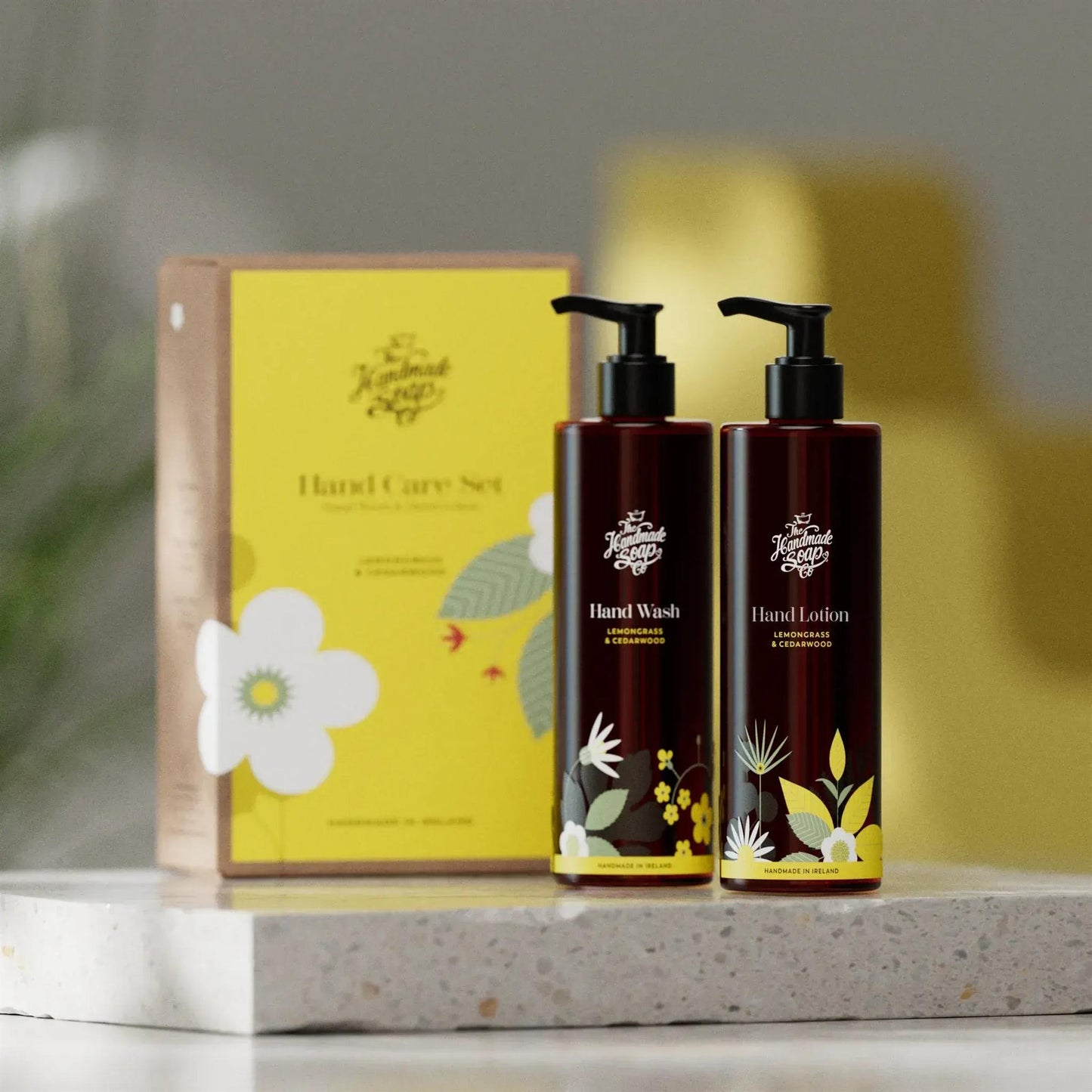 The Handmade Soap Company Hand Cream Hand Wash & Lotion Set - Lemongrass & Cedarwood, 2 x 250ml - The Handmade Soap Company