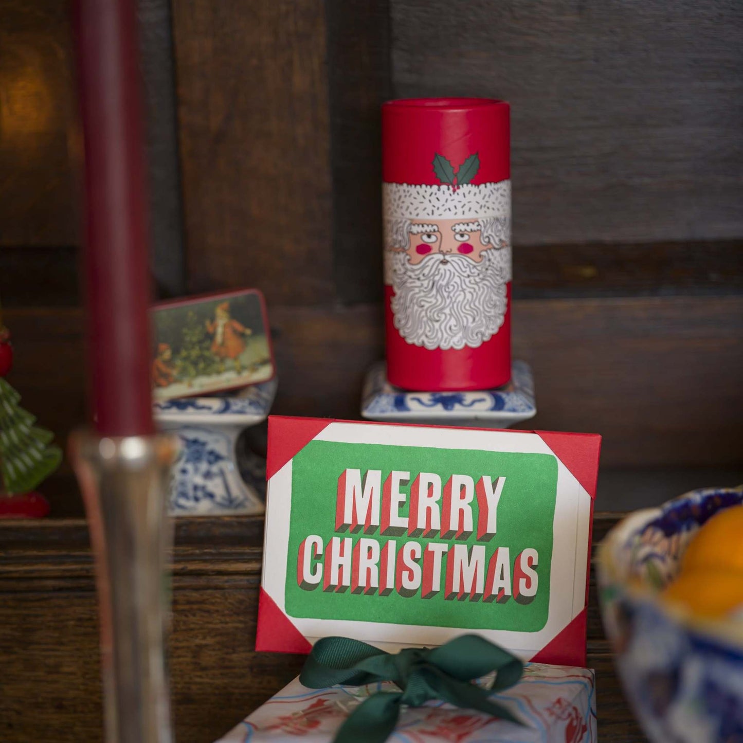 Archivist Home Fragrance Accessories Archivist - Large Cylinder Safety Matches - Father Christmas - 80 Luxury Matches - 100mm