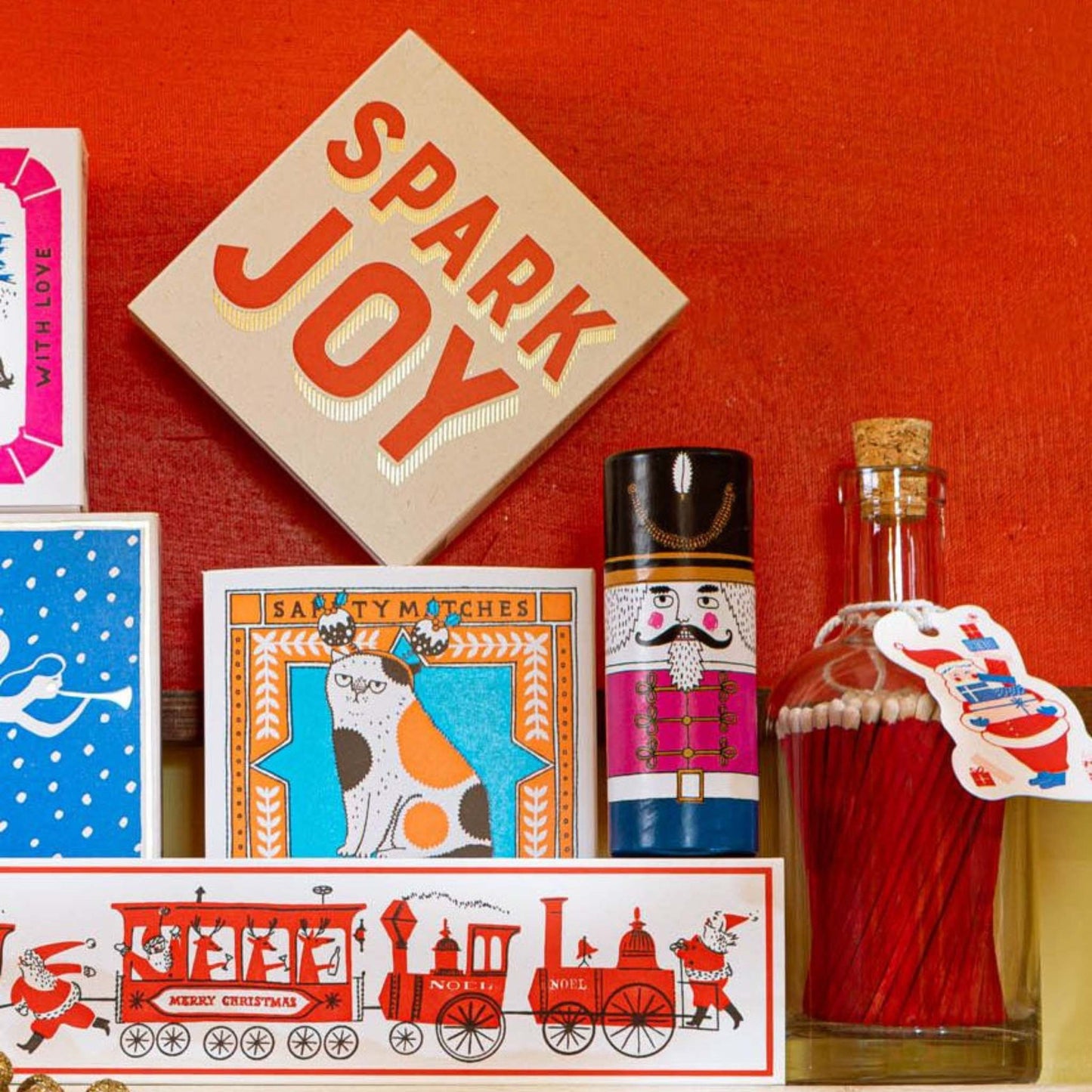 Archivist Home Fragrance Accessories Archivist - Square Safety Matches - Christmas Cat - 125 Luxury Matches - 50mm