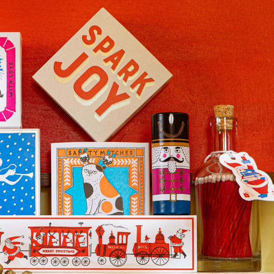 Archivist Home Fragrance Accessories Archivist - Square Safety Matches - Christmas Cat - 125 Luxury Matches - 50mm