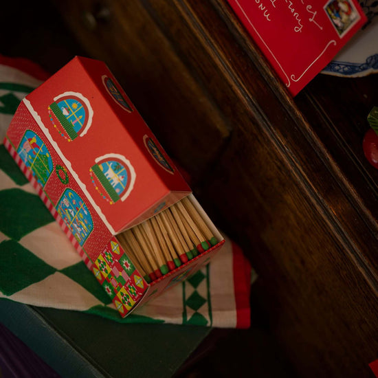 Archivist Home Fragrance Accessories Archivist - Square Safety Matches - Christmas House - 75 Luxury Matches - 50mm
