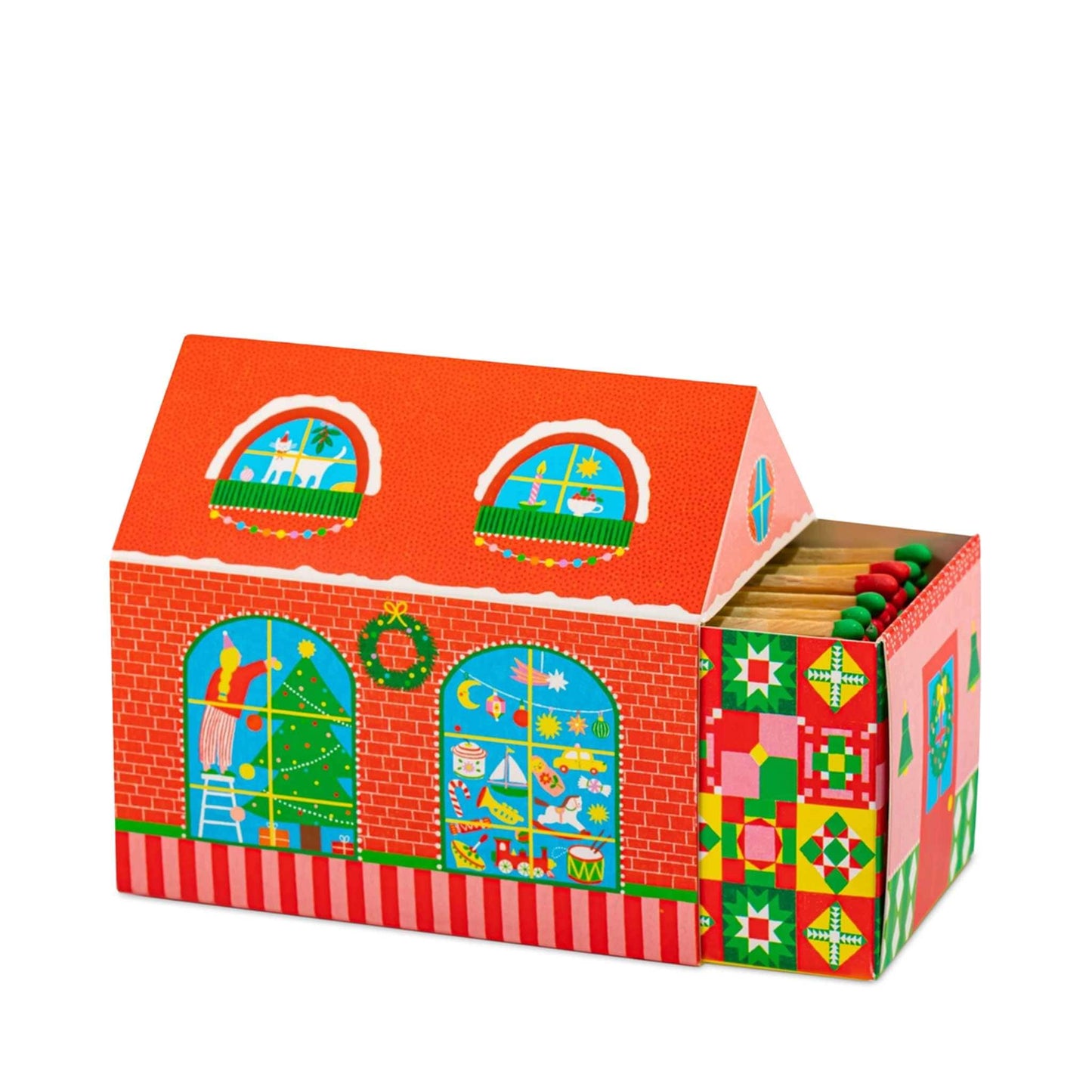 Archivist Home Fragrance Accessories Archivist - Square Safety Matches - Christmas House - 75 Luxury Matches - 50mm