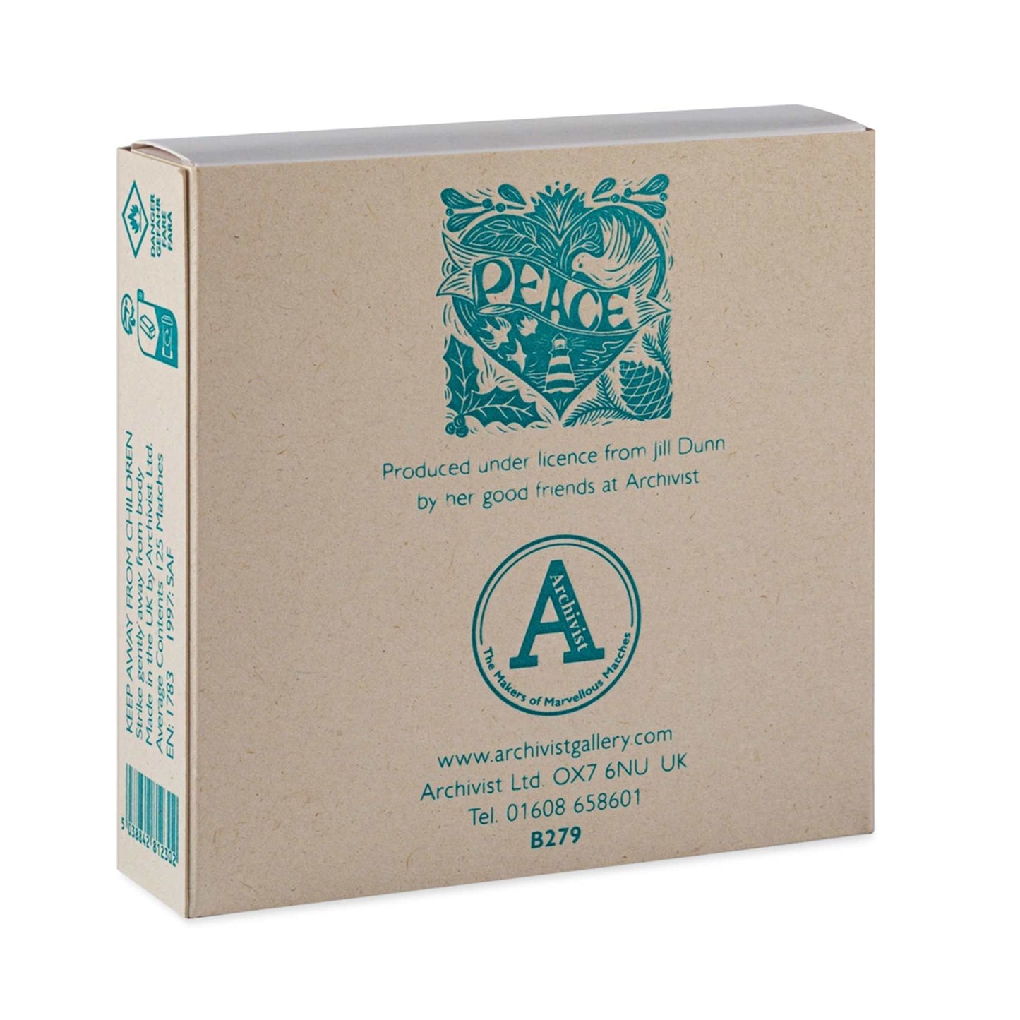 Archivist Home Fragrance Accessories Archivist - Square Safety Matches - Christmas Peace - 100 Luxury Matches - 50mm