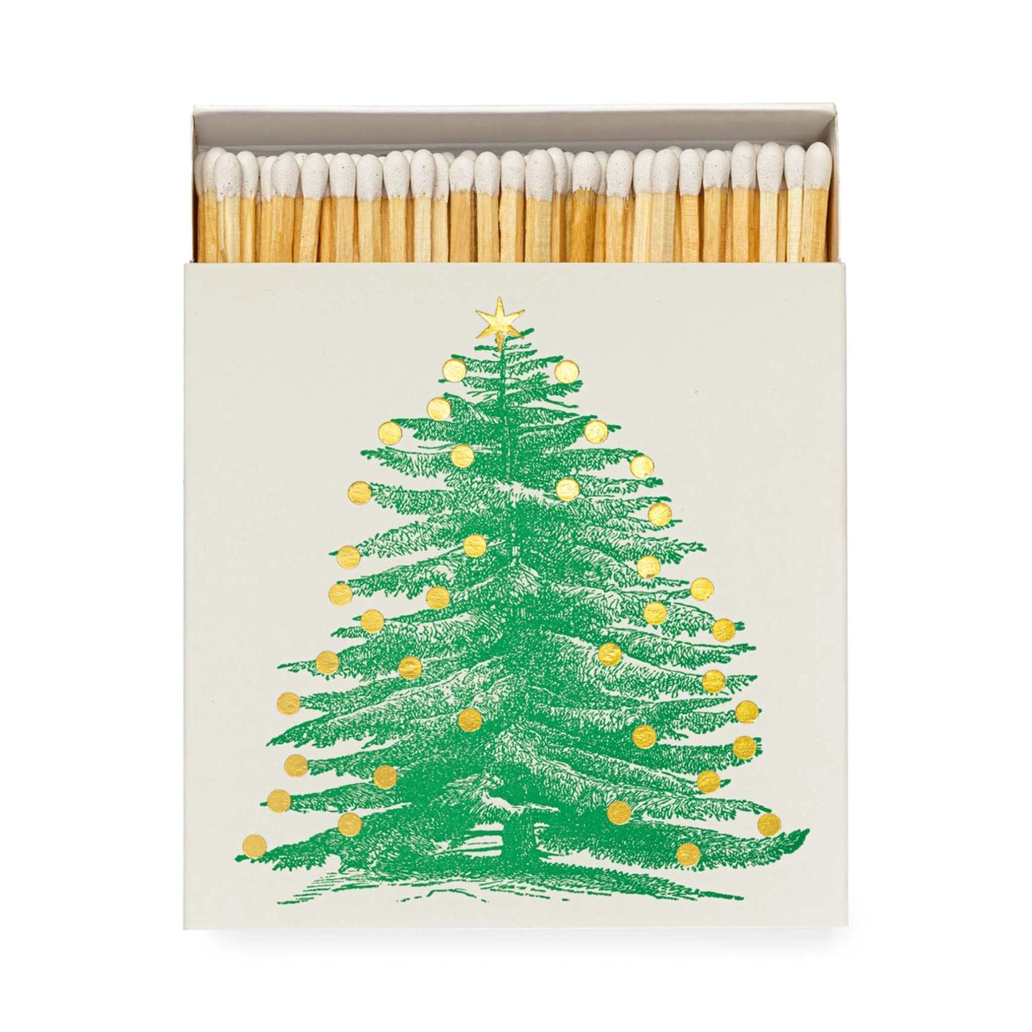 Archivist - Square Safety Matches - Christmas Tree - 125 Luxury Matche ...