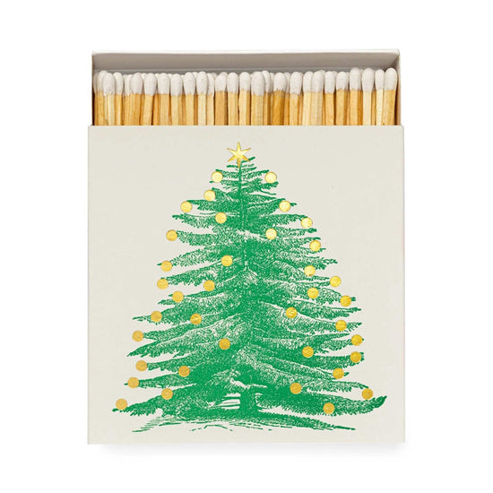Archivist Home Fragrance Accessories Archivist - Square Safety Matches - Christmas Tree - 100 Luxury Matches - 50mm