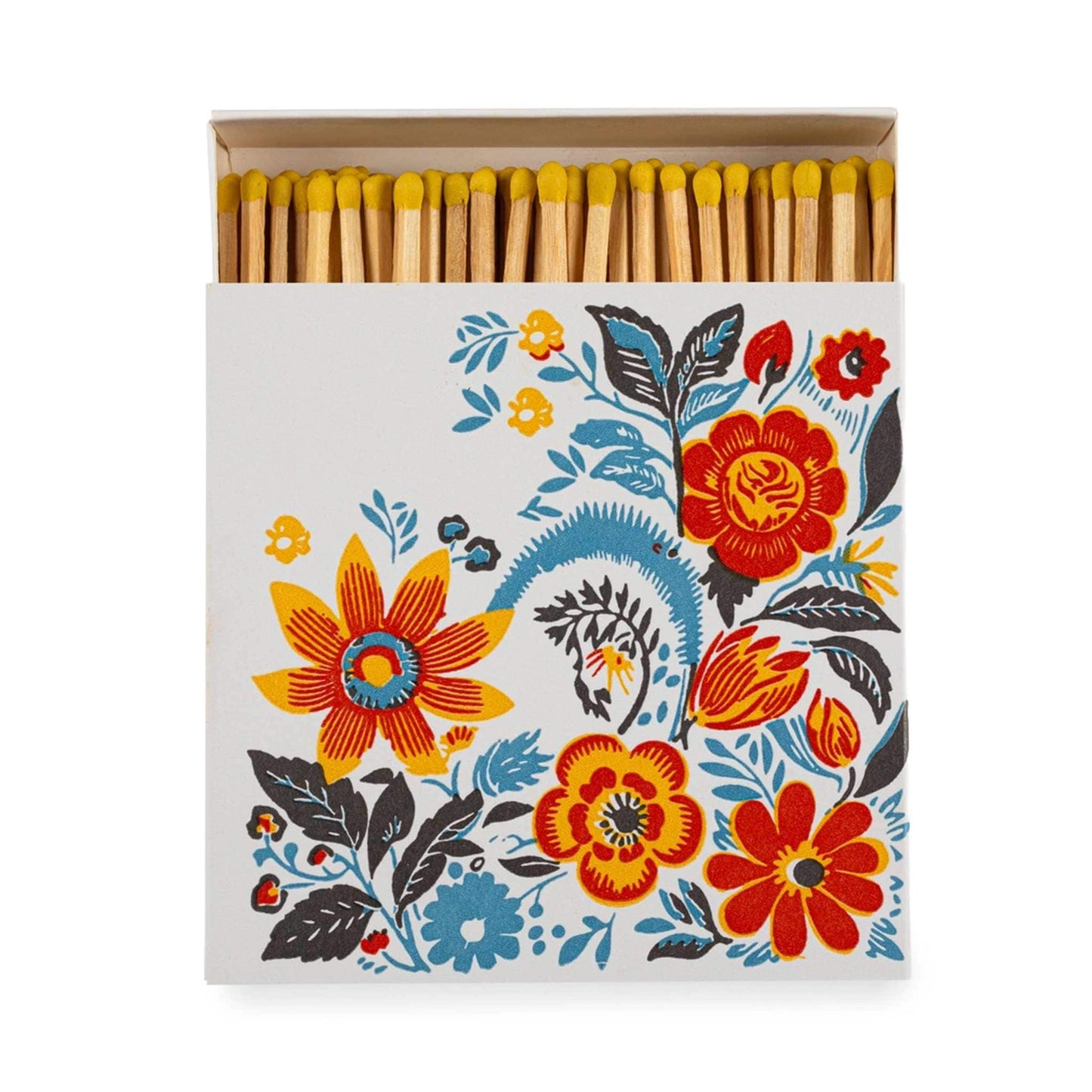 Archivist Home Fragrance Accessories Archivist - Square Safety Matches - Flowers By Real, Fun, Wow! - 100 Luxury Matches - 50mm