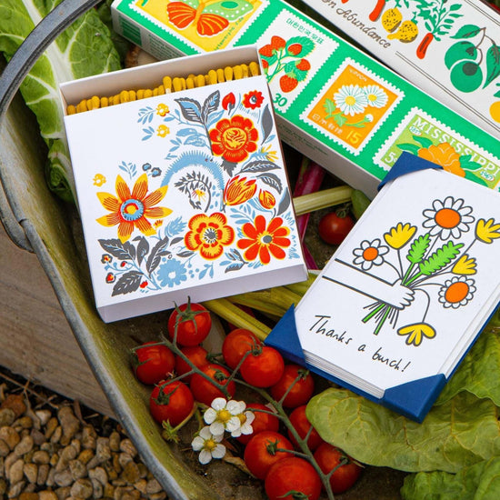 Archivist Home Fragrance Accessories Archivist - Square Safety Matches - Flowers By Real, Fun, Wow! - 125 Luxury Matches - 50mm