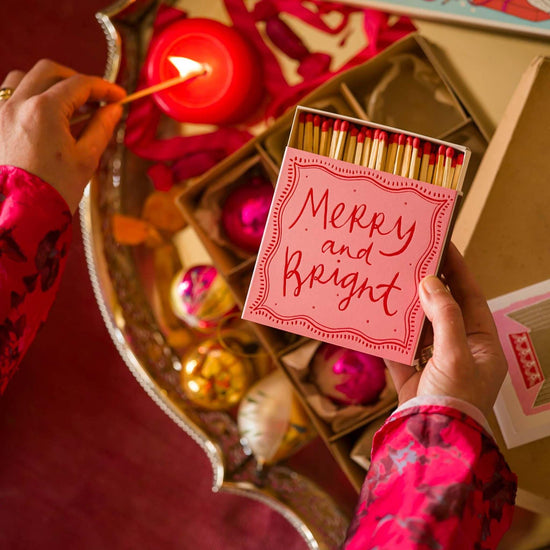 Archivist Home Fragrance Accessories Archivist - Square Safety Matches - Merry & Bright - 125 Luxury Matches - 50mm