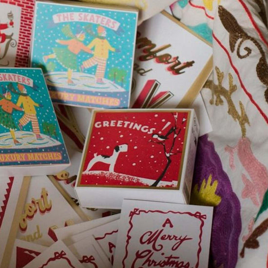 Archivist Home Fragrance Accessories Archivist - Square Safety Matches - Winter Greetings! - 125 Luxury Matches - 50mm