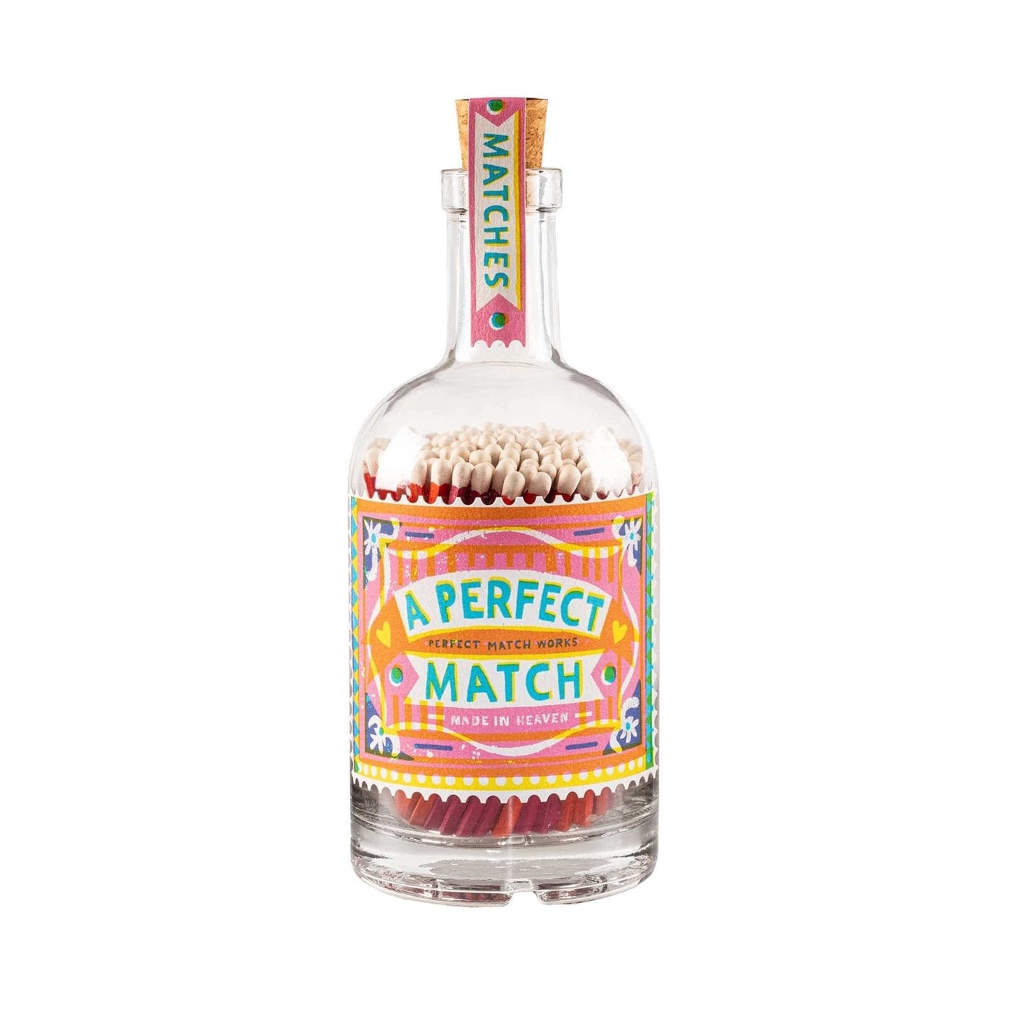 Archivist Home Fragrance Archivist - Glass Bottle Safety Matches - A Perfect Match - 125 Luxury Matches - 50mm