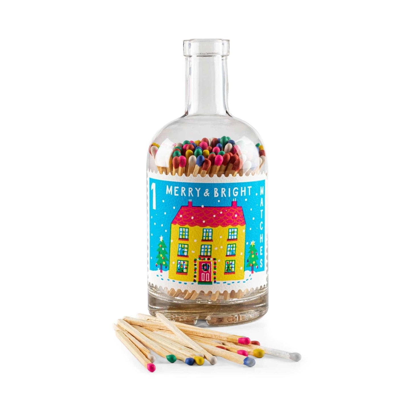 Archivist Home Fragrance Archivist - Glass Bottle Safety Matches - Merry - 100 Luxury Matches - 50mm