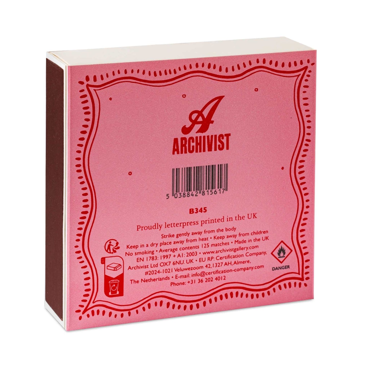 Archivist home fragrance Archivist - Square Safety Matches - Merry & Bright - 100 Luxury Matches - 50mm