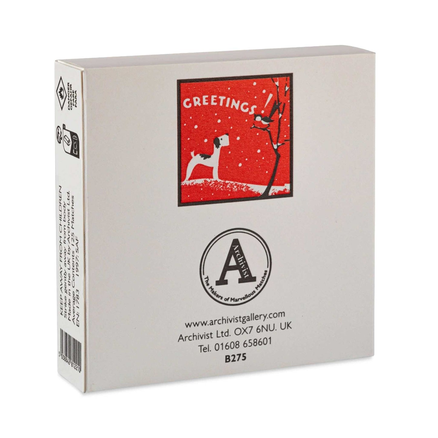 Archivist home fragrance Archivist - Square Safety Matches - Winter Greetings! - 100 Luxury Matches - 50mm