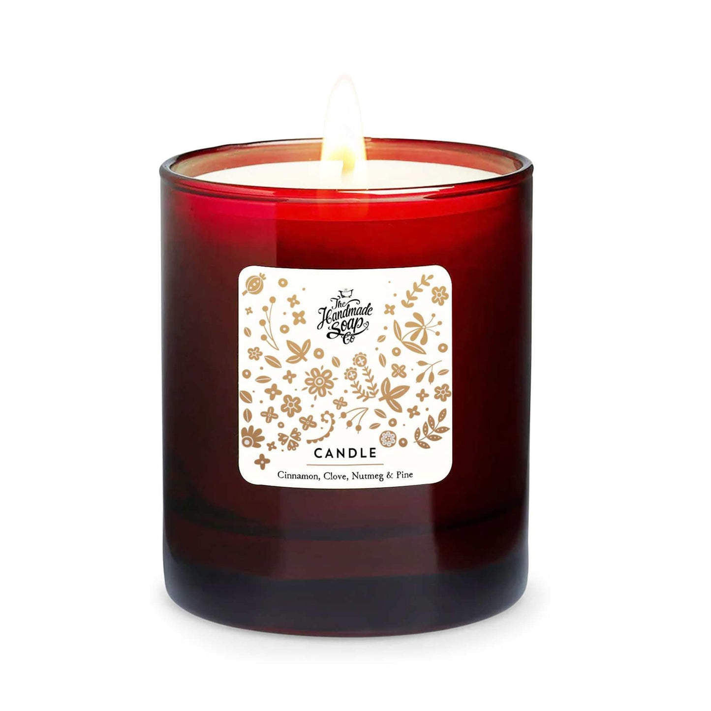 The Handmade Soap Company home fragrance Christmas Candle 160g - Cinnamon, Clove, Nutmeg & Pine