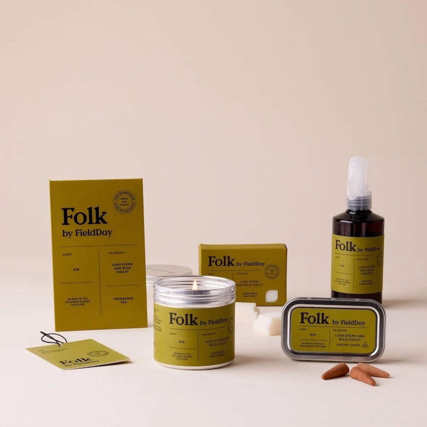 FieldDay Home Fragrance Kin Folk Fragrance Tag - Lush Stems & Wild Violet - FieldDay