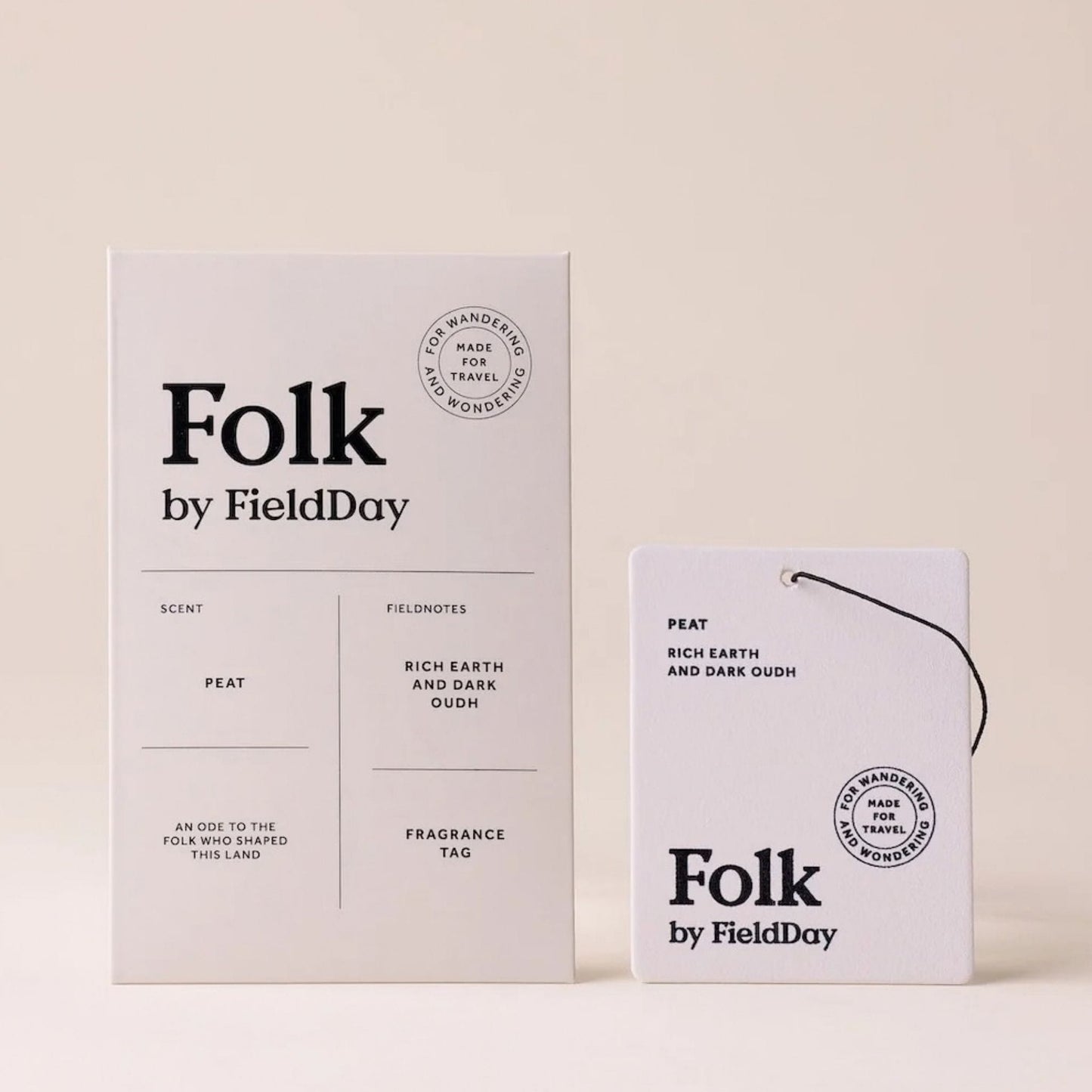 FieldDay Home Fragrance Peat Folk Fragrance Tag - Rich Earth & Dark Oudh - FieldDay
