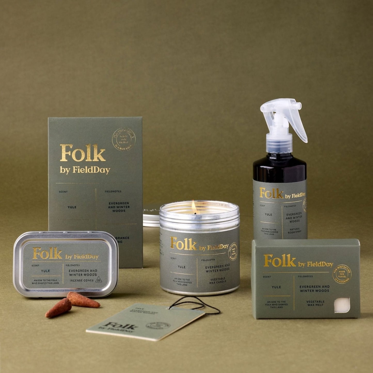 FieldDay Home Fragrance Yule Folk Room Spray 200ml - Evergreen & Winter Woods - FieldDay
