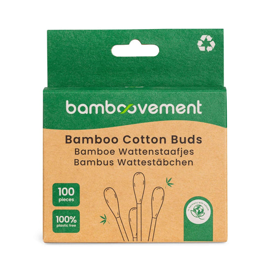 Bamboovement home & lifestyle Bamboo Cotton Buds (100 pcs) - Plastic Free & Biodegradable - Bamboovement