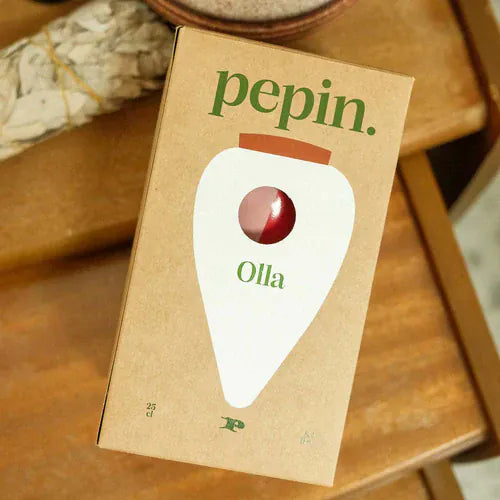 Pepin Homewares Olla - Striped Red and Pink - Self-Watering Plant Waterer - Microporous Ceramic