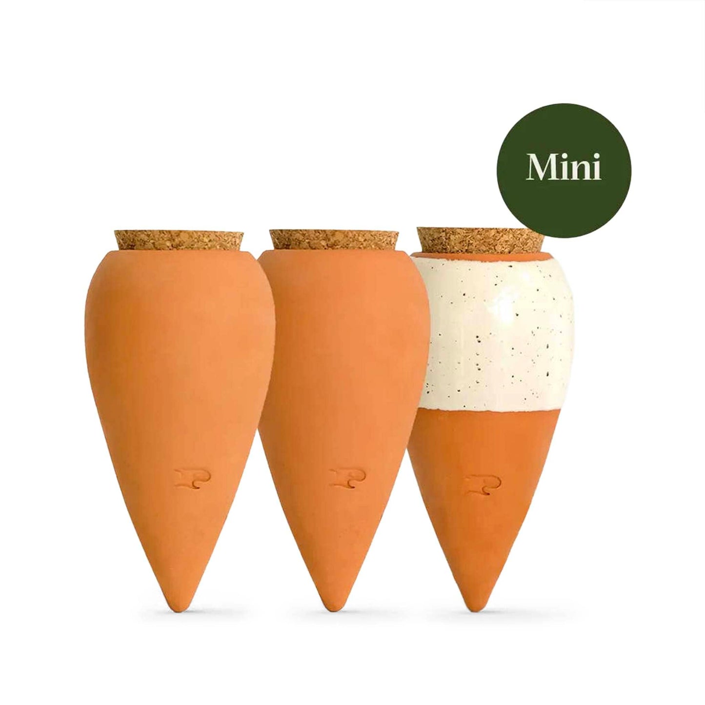 Pepin Homewares The Iconics Trio Mini Ollas - Self-Watering Plant Waterers - Microporous Ceramic - Set of 3