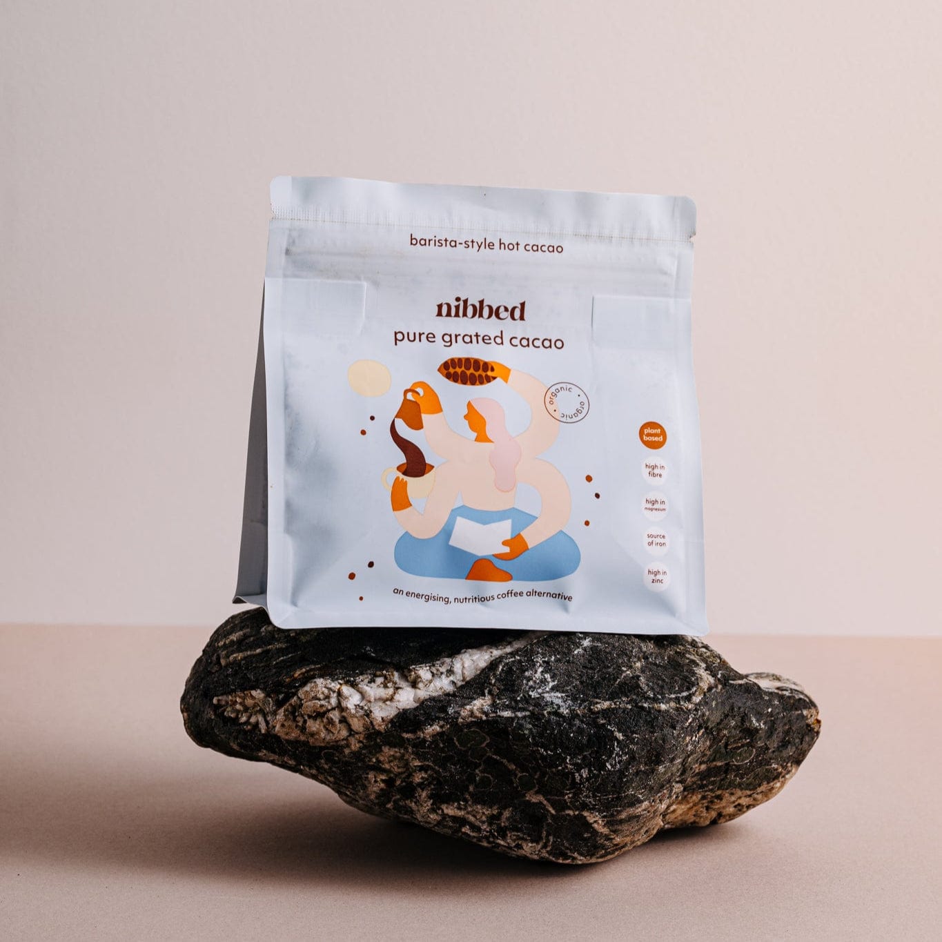 Nibbed Hot Chocolate Organic 100% Cacao Grated 200g - Nibbed