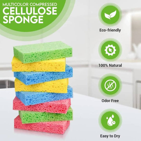 Re:gn Household Cleaning Products Re:gn – Magic Compressed Plant-Based Sponges – Plastic-Free & Durable – 5 Pack