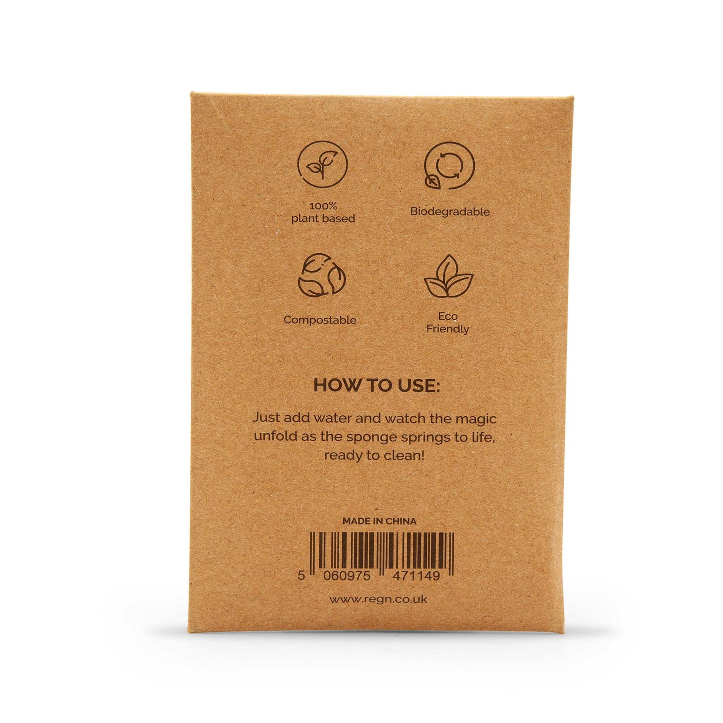 Re:gn Household Cleaning Products Re:gn – Magic Compressed Plant-Based Sponges – Plastic-Free & Durable – 5 Pack