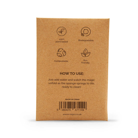 Re:gn Household Cleaning Products Re:gn – Magic Compressed Plant-Based Sponges – Plastic-Free & Durable – 5 Pack