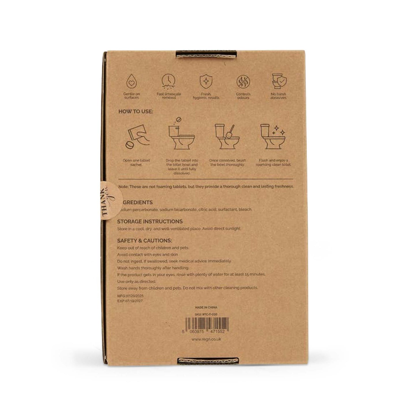 Re:gn Household Cleaning Products Re:gn Toilet Cleaning Tablets - Deep Clean & Lime Scale Remover