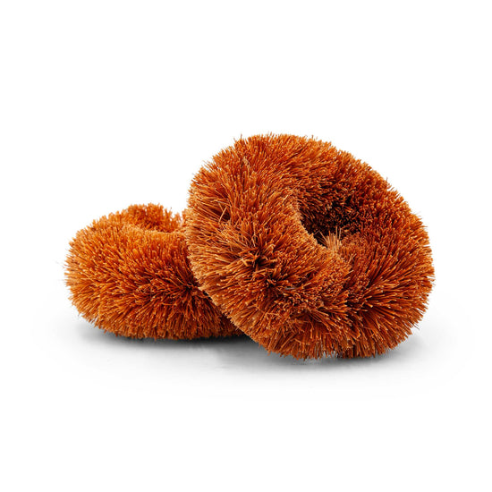 Re:gn Household Cleaning Products Round Coconut Kitchen Scourers – Biodegradable & Plastic-Free – Pack of 2