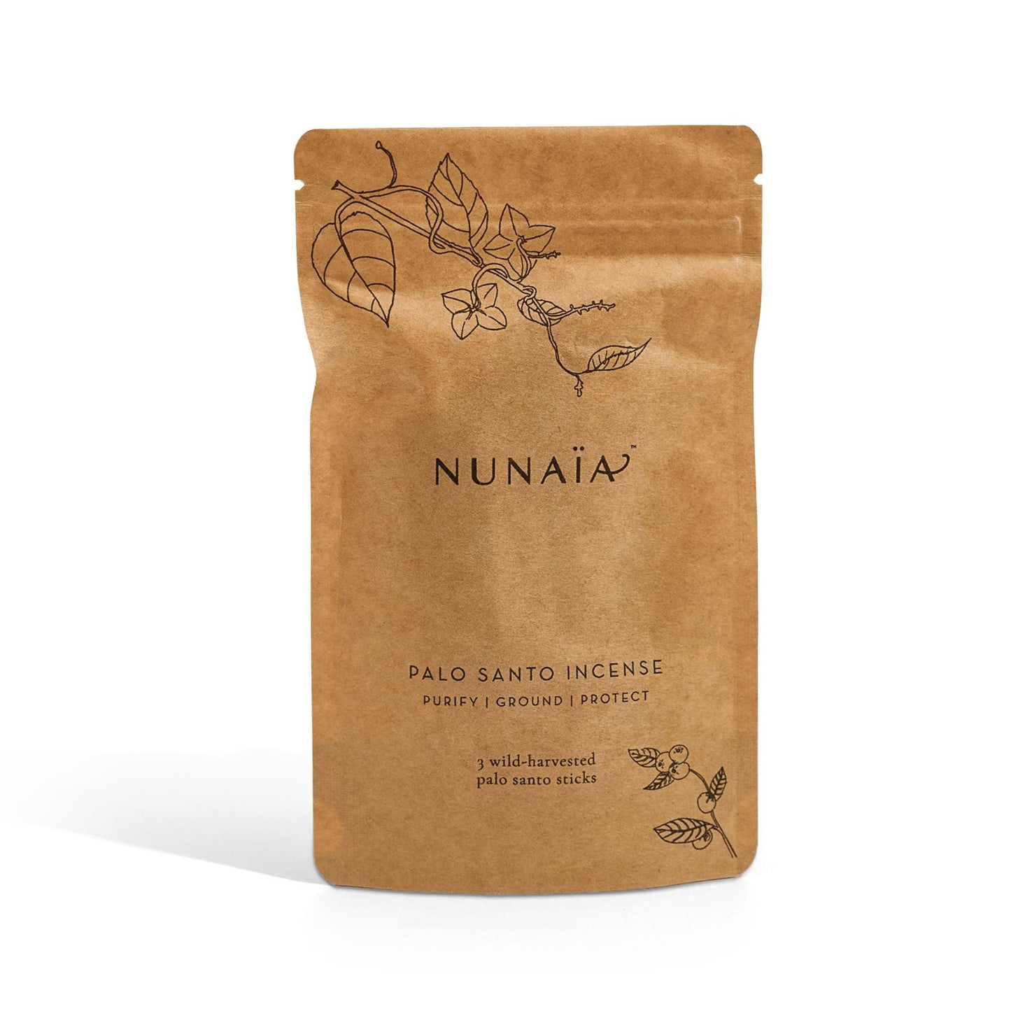 Nunaia Incense Palo Santo Incense Bundle - Sustainably Sourced - High Resin - 3 Pieces