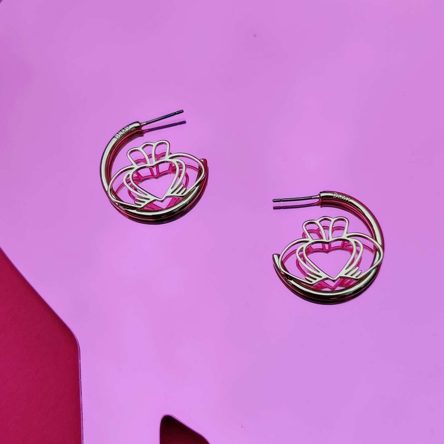 Don't Kill My Vibe Jewellery Have My Heart Claddagh Hoop Earrings Gold - Don't Kill My Vibe