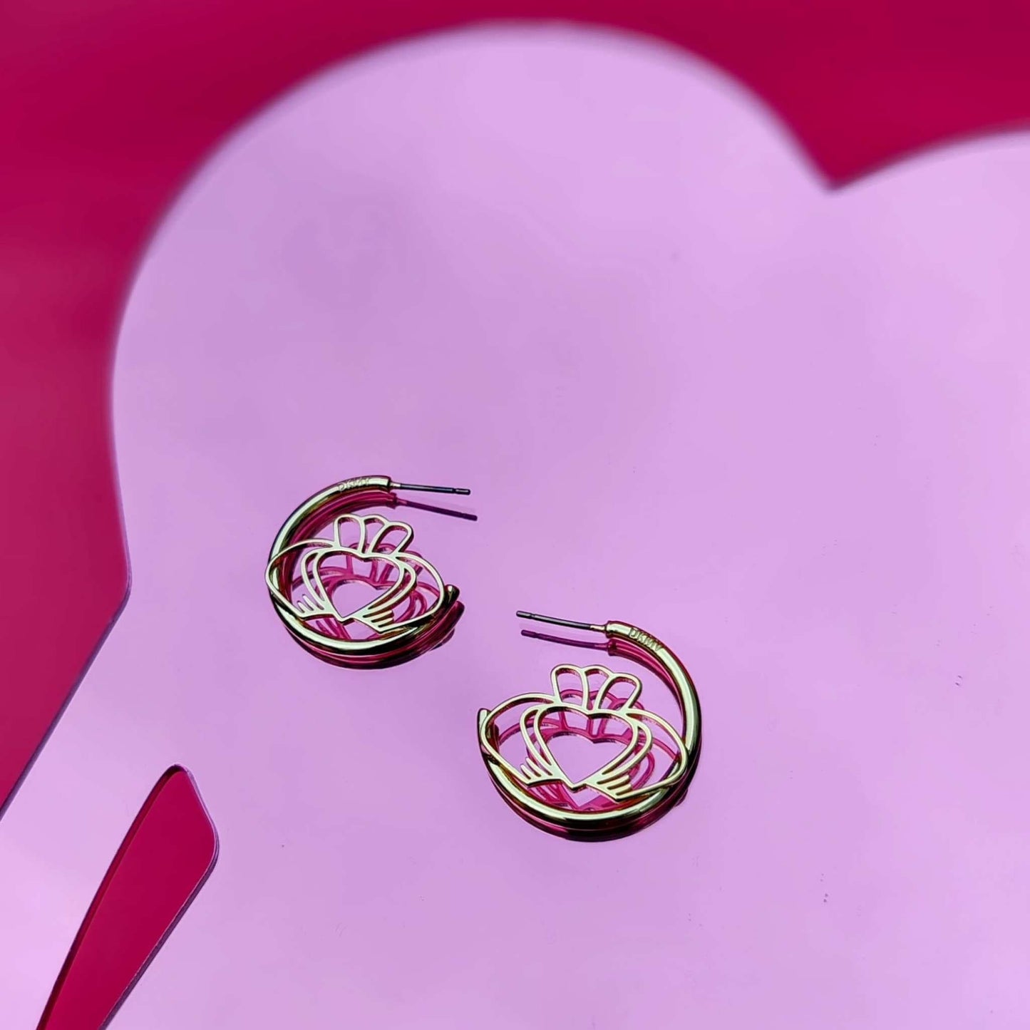 Don't Kill My Vibe Jewellery Have My Heart Claddagh Hoop Earrings Gold - Don't Kill My Vibe