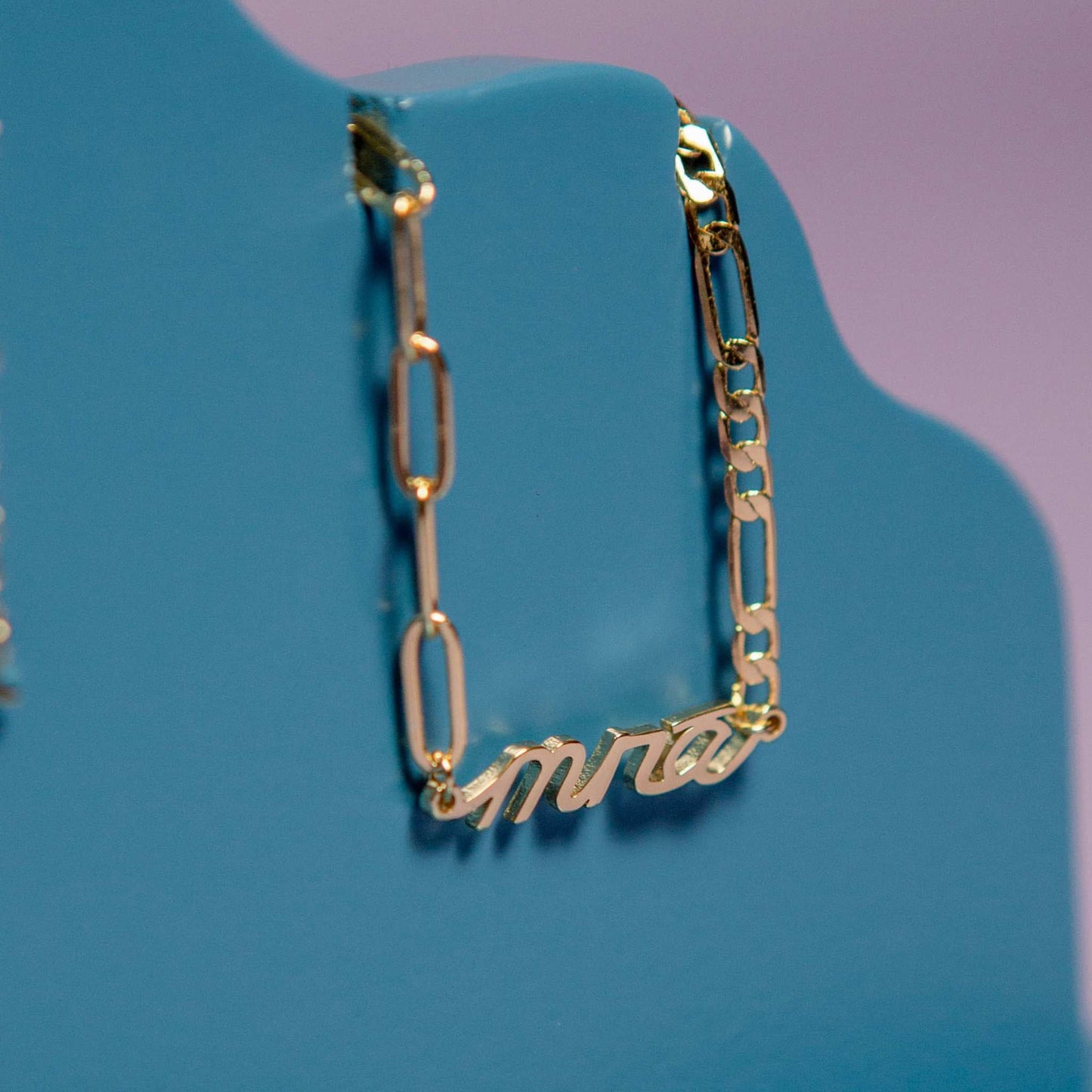 Don't Kill My Vibe Jewellery Mná Power Necklace - Figaro & Paperclip Chain - Gold - Don't Kill My Vibe